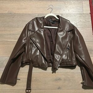 Lioness Brown Leather Jacket
